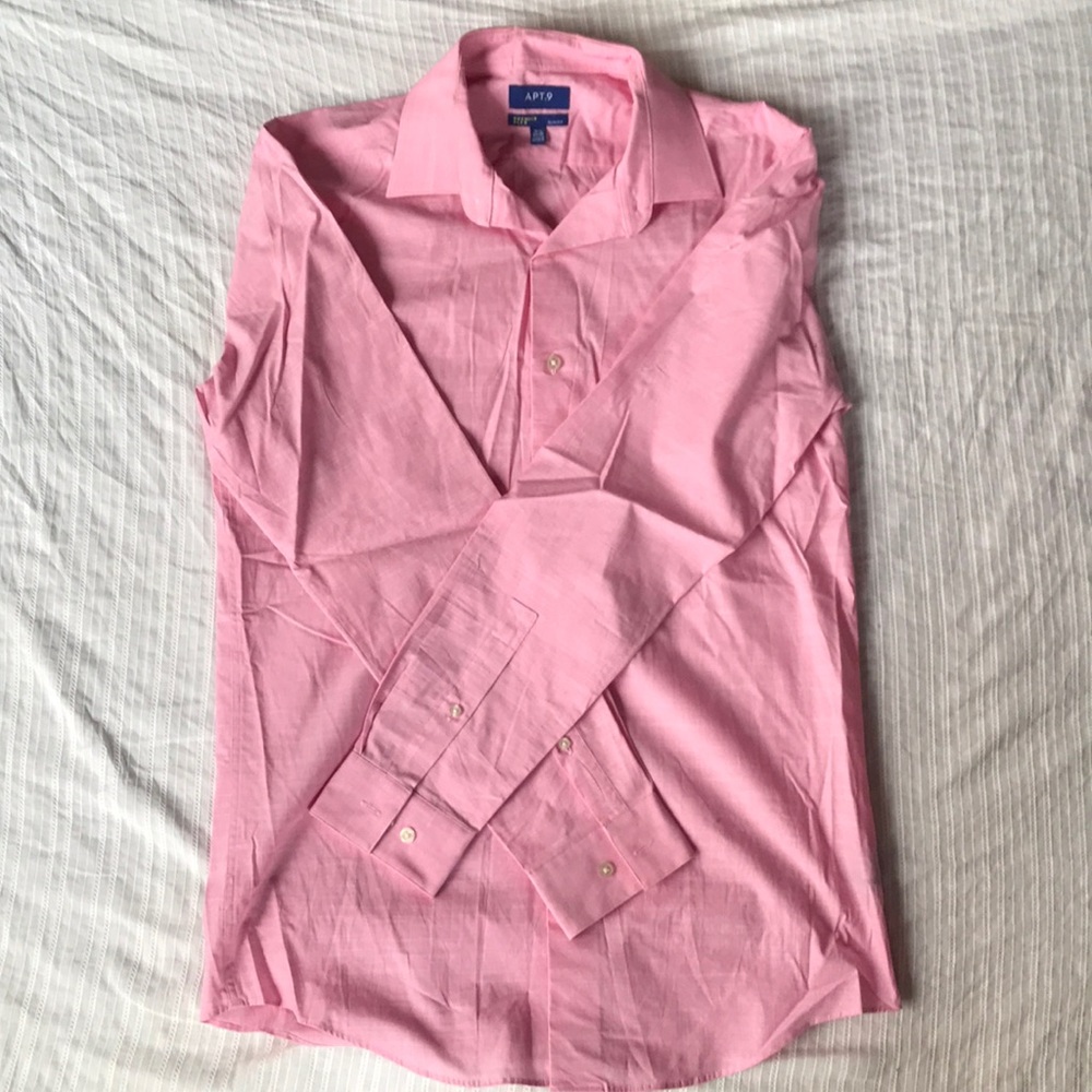 Pink Apt. 9 Men’s Button Up Long Sleeve
